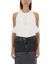 McQueen - Ribbed Top - Lyst