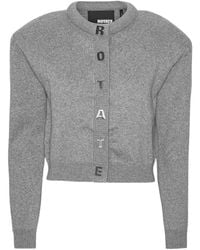 ROTATE BIRGER CHRISTENSEN - Cardigan With Letters - Lyst