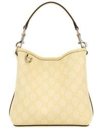 Gucci - Printed Canvas Gg Emblem Bucket Bag - Lyst