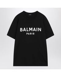 Balmain - Paris" T-Shirt - Lyst