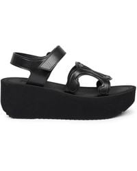 Celine - Sunny Leather Sandals With 6 Cm Heel - Lyst