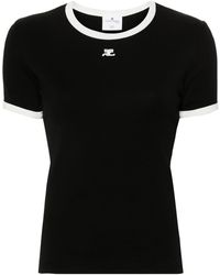 Courreges - Bumpy Contrast T-Shirt Reedition - Lyst