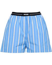 MSGM - Pantalones cortos de claro azul - Lyst