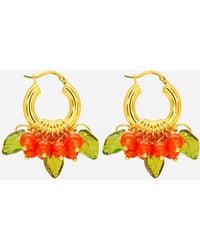 Annele - Lingonberry Beret Earrings - Lyst