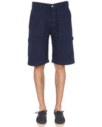 YMC - Cotton Canvas Bermuda - Lyst