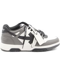 Off-White c/o Virgil Abloh - Out Of Office Logo-Embroidered Leather Low-Top Trainers - Lyst