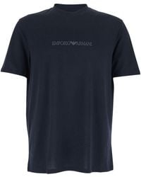 Emporio Armani - Logo Cotton T-Shirt - Lyst