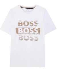 BOSS - T -Shirt mit Logo - Lyst