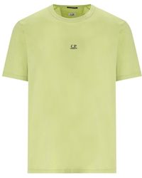 C.P. Company - C.P. Société Light Jersey 70/2 White Pear T-shirt - Lyst