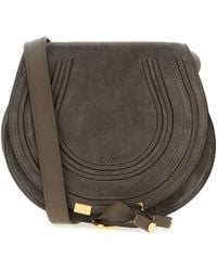 Chloé - Chloé Marcie Dark Suede Mini Crossbody Handbag 20Cm X 19Cm X 11Cm - Lyst