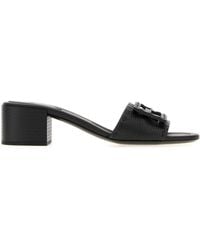 Fendi - Leather Baguette Mules - Lyst