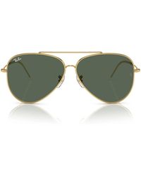 Ray-Ban - Zonnebril Rbr0101 S 001/vr Aviator Reverse Goud/groen Unisex - Lyst