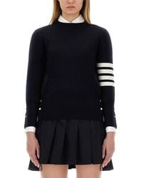 Thom Browne - Maglia Punto Milano Con 4 Bar - Lyst