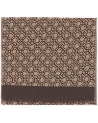 Ferragamo - Wool Scarf With Hooks - Lyst