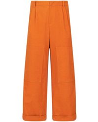 Etro - Cotton Wide-Leg Trousers - Lyst