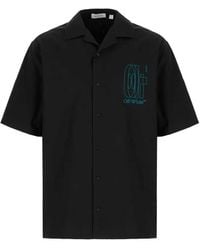 Off-White c/o Virgil Abloh - Off Poplin Shirt With Arrow Print - Lyst