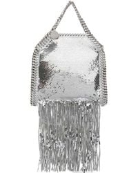 Stella McCartney - Falabella Mini Tote Bag With Fringe - Lyst