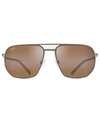 Maui Jim - Sonnenbrille Sharks Cove H605 01 Braun/Braun Farbverlauf Unisex Polarisiert - Lyst