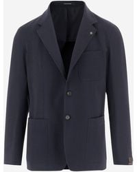 Tagliatore - Single Breasted Stretch Wool Jacket - Lyst