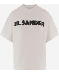 Jil Sander - Cotton T Shirt With Logo - Lyst