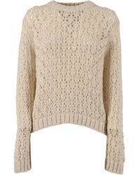 Fabiana Filippi - Sequin Diamond Stitch Crew Neck Sweater - Lyst