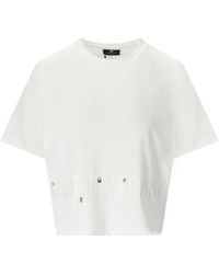 Elisabetta Franchi - Oversize T Shirt With Logo - Lyst