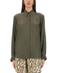 Dries Van Noten - Silk Blend Satin Shirt - Lyst