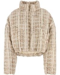 Khrisjoy - Embroidered Tweed Down Jacket - Lyst