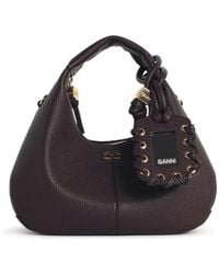 Ganni - Eco Leather Mini Hobo Bag - Lyst