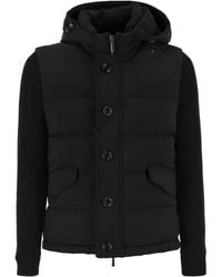 Moorer - Foscolo Knm Bomber Jacket With Knitted Sleeves - Lyst