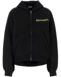 Balenciaga - Logo Hood Sweatshirt - Lyst