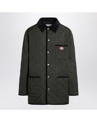 Valentino - Quilted Jacket With V Logo Patch - Lyst
