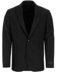 Versace - Wool Blend Blazer - Lyst