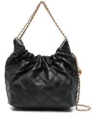 Tory Burch - Fleming Mini Leather Hobo Bag - Lyst
