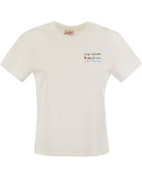 Mc2 Saint Barth - Emilie T -shirt Met Borduurwerk Op De Borst - Lyst