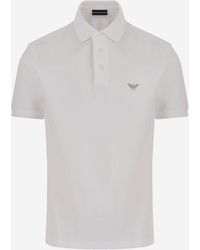 Emporio Armani - Cotton Polo Shirt With Logo - Lyst