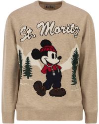 Mc2 Saint Barth - Heron Pullover mit Rundhalsausschnitt und Stickerei auf der Vorderseite - Lyst