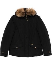 Woolrich - Faux Fur-Collar Coat - Lyst