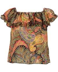 Etro - Paisley Off Shoulder Top - Lyst