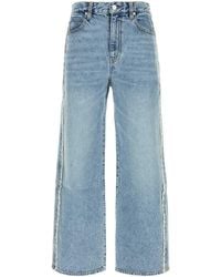 FRAME - Crochet Detail Denim Jeans - Lyst