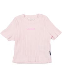 Palm Angels - Logo Rib Baby Tee S/S Girl - Lyst