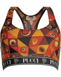 PUCCI - Occhi Polyamide Elastane Top Bra - Lyst