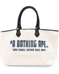 A Bathing Ape - A Bathing Ape Canvas Tote Bag M - Lyst