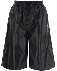Jil Sander - Leather Bermuda Shorts Voor - Lyst