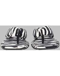 The Attico - Zebra Print Thong Sandals With Bow Detail - Lyst