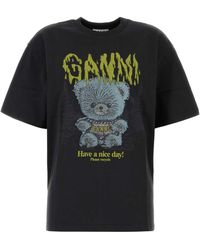 Ganni - Graphic Crew Neck T-Shirt - Lyst