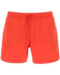 Lacoste - SHORTS MARE CON PATCH LOGO - Lyst
