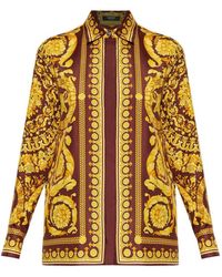Versace - Baroque Silk Shirt - Lyst