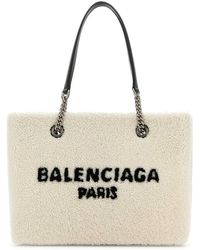 Balenciaga - Shearling Duty Free M Handbag - Lyst