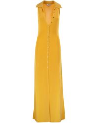 Elisabetta Franchi - Slim-Fit Viscose Knit Dress With Metal Chain Detai - Lyst